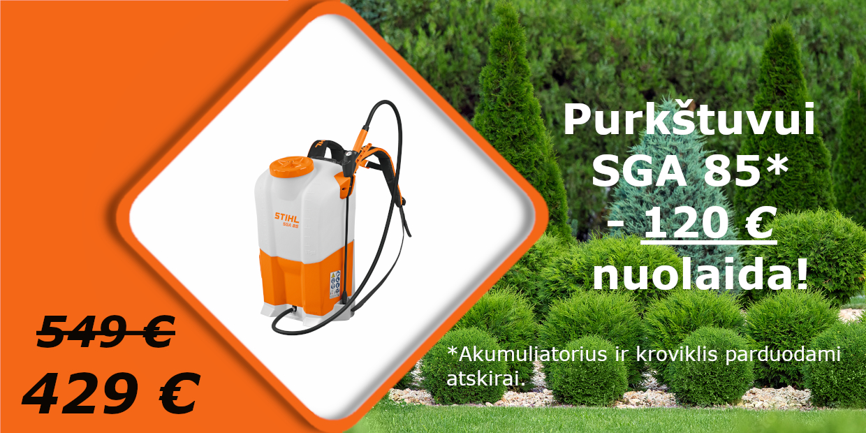 Akumuliatorinis purkštuvas STIHL SGA 85 akcija 4 GALUTINIS